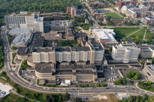 aerial shot of the Ann Arbor campus