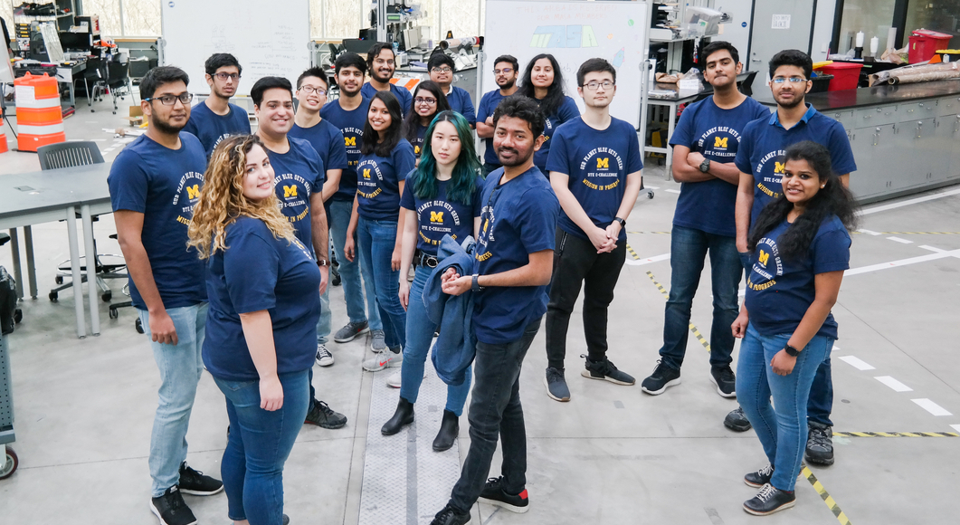 Group picture of the E-Challenge competition team from U-M Dearborn